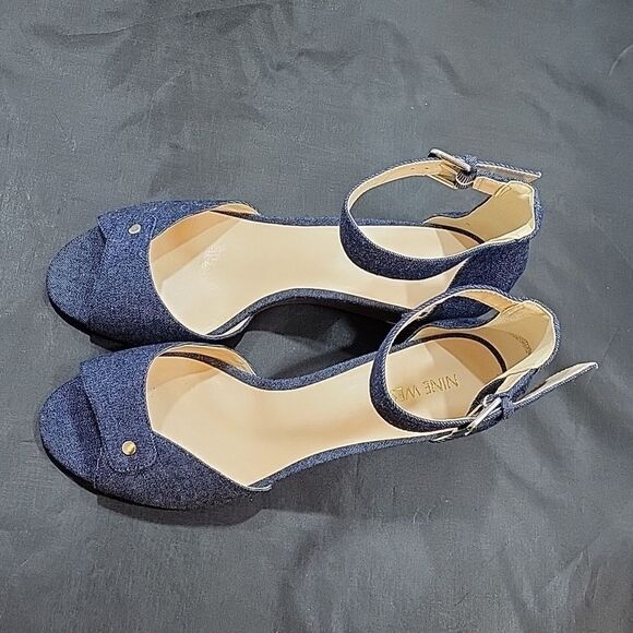 BRAND NEW NINE WEST PATIAN PEEP TOE WEDGE SANDAL - Picture 11 of 14